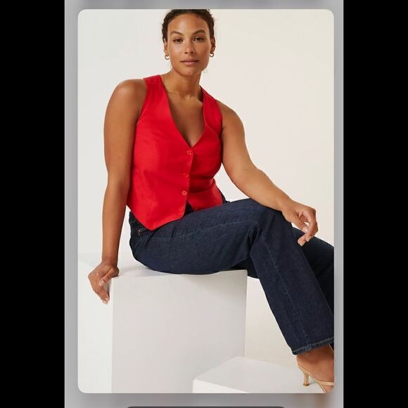 Mare Mare x Anthropologie Cross-Back Vest Size XL - Picture 2 of 7